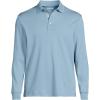 Lands’ End Men’s Long Sleeve American-Grown Supima Cotton Polo Shirt(Light Storm Blue)