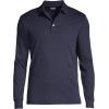 Lands’ End Men’s Long Sleeve American-Grown Supima Cotton Polo Shirt(Radiant Navy)