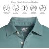 Lands’ End Men’s Long Sleeve American-Grown Supima Cotton Polo Shirt(Tourmaline)