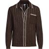Lands’ End Men’s Long Sleeve Button Through Summer Polo Cardigan(Rich Coffee)
