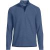 Lands’ End Men’s Long Sleeve Waffle Quarter Zip(Light Indigo Blue)