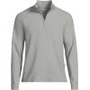 Lands’ End Men’s Long Sleeve Waffle Quarter Zip(Metal Gray)