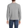 Lands’ End Men’s Long Sleeve Washable Merino Wool V Neck Sweater(Pewter Heather)