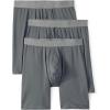 Lands’ End Men’s Longer Flex Performance Boxer Brief 3 pack(Warm Graphite)