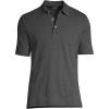 Lands’ End Men’s Premium American-Grown Supima Cotton Polo Shirt, Short Sleeve, Pocket – Big & Tall(Dark Charcoal Heather)