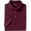 Lands’ End Men’s Premium American-Grown Supima Cotton Polo Shirt, Short Sleeve, Pocket – Big & Tall(Rich Burgundy)