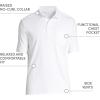 Lands’ End Men’s Premium American-Grown Supima Cotton Polo Shirt, Short Sleeve, Pocket – Big & Tall(White)