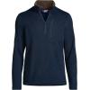 Lands’ End Men’s Quarter Zip Sweater Fleece(Radiant Navy Heather)