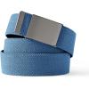 Lands’ End Men’s Reversible Flex Belt(Deep Sea Navy/Mariner Blue)
