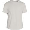Lands’ End Men’s Short Sleeve American-Grown Supima Cotton Curved Hem Tee(Light Stone)