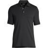Lands’ End Men’s Short Sleeve American-Grown Supima Cotton Polo Shirt(Black)