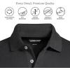 Lands’ End Men’s Short Sleeve American-Grown Supima Cotton Polo Shirt(Black)