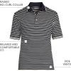 Lands’ End Men’s Short Sleeve American-Grown Supima Cotton Polo Shirt(Black/Warm Almond Stripe)