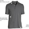 Lands’ End Men’s Short Sleeve American-Grown Supima Cotton Polo Shirt(Dark Charcoal Heather)