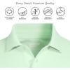 Lands’ End Men’s Short Sleeve American-Grown Supima Cotton Polo Shirt(Icy Mint Green)