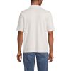 Lands’ End Men’s Short Sleeve American-Grown Supima Cotton Polo Shirt(Ivory Grid)
