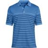 Lands’ End Men’s Short Sleeve American-Grown Supima Cotton Polo Shirt(Mariner Blue Placed Stripe)