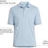 Lands’ End Men’s Short Sleeve American-Grown Supima Cotton Polo Shirt(Pale Slate Blue)