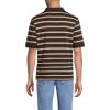 Lands’ End Men’s Short Sleeve American-Grown Supima Cotton Polo Shirt(Rich Coffee/Camel Stripe)