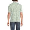 Lands’ End Men’s Short Sleeve American-Grown Supima Cotton Polo Shirt(Valley Green Tropical Leaves)