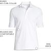 Lands’ End Men’s Short Sleeve American-Grown Supima Cotton Polo Shirt(White)