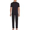 Lands’ End Men’s Short Sleeve Cooling Knit V-Neck Pajama Set(Black)