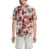 Lands’ End Men’s Short Sleeve Essential Lightweight Poplin(Lush Burgundy Multi Floral)
