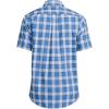 Lands’ End Men’s Short Sleeve No Iron Twill Shirt(Mariner Blue Plaid)