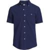 Lands’ End Men’s Short Sleeve Seersucker Shirt(Deep Sea Navy)