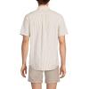 Lands’ End Men’s Short Sleeve Seersucker Shirt(Golden Sand Banker Stripe)