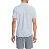 Lands’ End Men’s Short Sleeve Seersucker Shirt(Mariner Blue Mini Daisies)