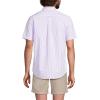 Lands’ End Men’s Short Sleeve Seersucker Shirt(Soft Orchid Banker Stripe)