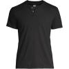 Lands’ End Men’s Short Sleeve Super-T Henley(Black)