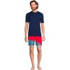 Lands’ End Men’s Short Sleeve Swim Tee Rash Guard(Deep Sea Navy)