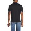 Lands’ End Men’s Short Sleeve Tipped Welt Pocket American-Grown Supima Cotton Polo(Black)