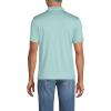 Lands’ End Men’s Short Sleeve Tipped Welt Pocket American-Grown Supima Cotton Polo(Pale Teal)