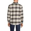 Lands’ End Men’s Super Brushed Shirt Jacket(Black/Khaki Plaid)