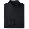 Lands’ End Men’s Super-T Cotton-Blend Mock Turtleneck Shirt(Black)