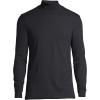 Lands’ End Men’s Super-T Cotton-Blend Mock Turtleneck Shirt(Black)