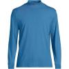 Lands’ End Men’s Super-T Cotton-Blend Mock Turtleneck Shirt(Blue Hyacinth)