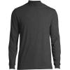Lands’ End Men’s Super-T Cotton-Blend Mock Turtleneck Shirt(Dark Charcoal Heather)
