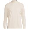 Lands’ End Men’s Super-T Cotton-Blend Mock Turtleneck Shirt(Flax Heather)
