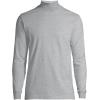 Lands’ End Men’s Super-T Cotton-Blend Mock Turtleneck Shirt(Gray Heather)