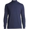 Lands’ End Men’s Super-T Cotton-Blend Mock Turtleneck Shirt(Radiant Navy)