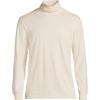 Lands’ End Men’s Super-T Cotton-Blend Turtleneck Shirt(Flax Heather)