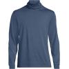 Lands’ End Men’s Super-T Cotton-Blend Turtleneck Shirt(Nightfall Blue)