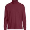 Lands’ End Men’s Super-T Cotton-Blend Turtleneck Shirt(Rich Burgundy Heather)