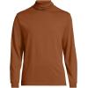 Lands’ End Men’s Super-T Cotton-Blend Turtleneck Shirt(Rich Ginger Brown)