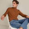 Lands’ End Men’s Super-T Cotton-Blend Turtleneck Shirt(Rich Ginger Brown)