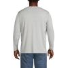 Lands’ End Men’s Super-T Long Sleeve Henley Shirt(Gray Heather)